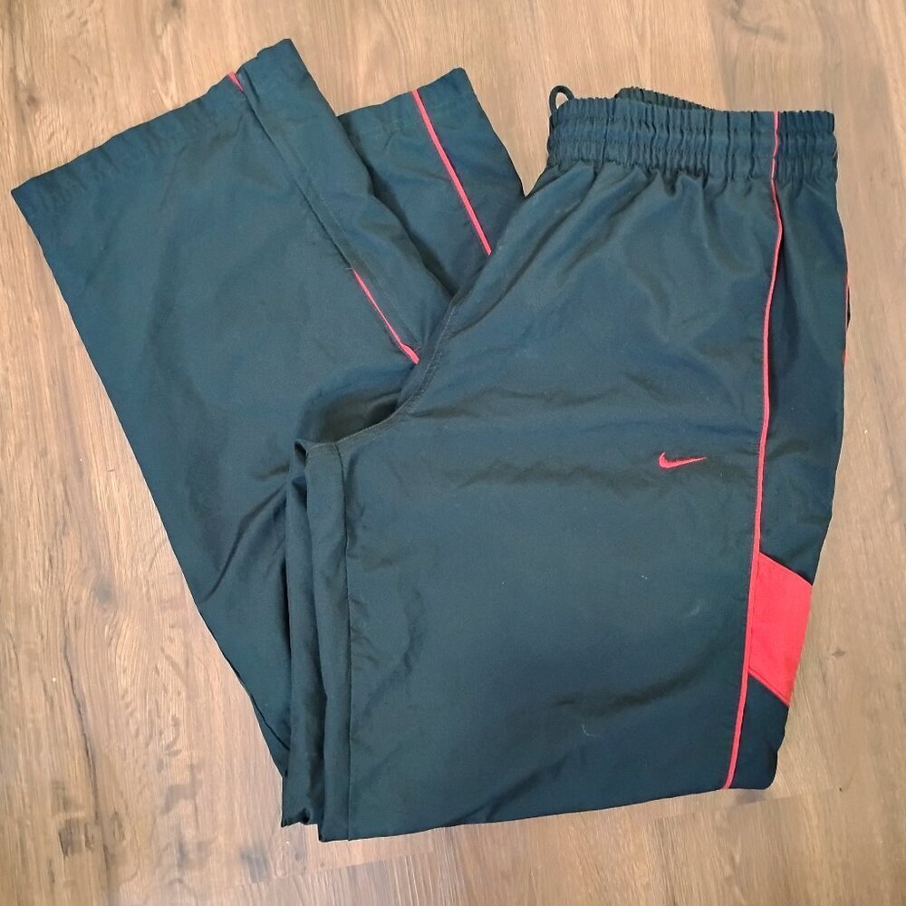 Vintage Y2K Nike Striped Mesh Lined Wind Pants Joggers Trainers Bred